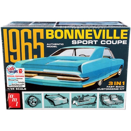 Time2Play 1-25 Scale Skill 2 Model Kit - 1965 Pontiac Bonneville Sport Coupe 3-in-1 Kit - Model Car TI3470291